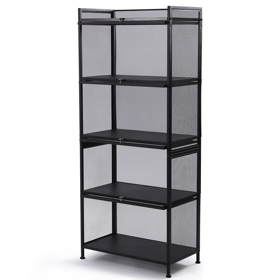 Kitcheniva Multi Functional Cabinet Rack Free Standing Storage Black