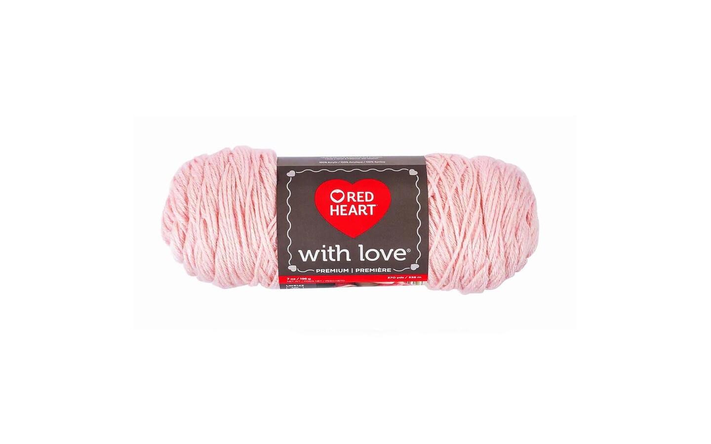 C&#x26;C Red Heart With Love Yarn 7oz 370yd Sweet Pink