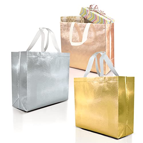 Silver christmas best sale gift bags