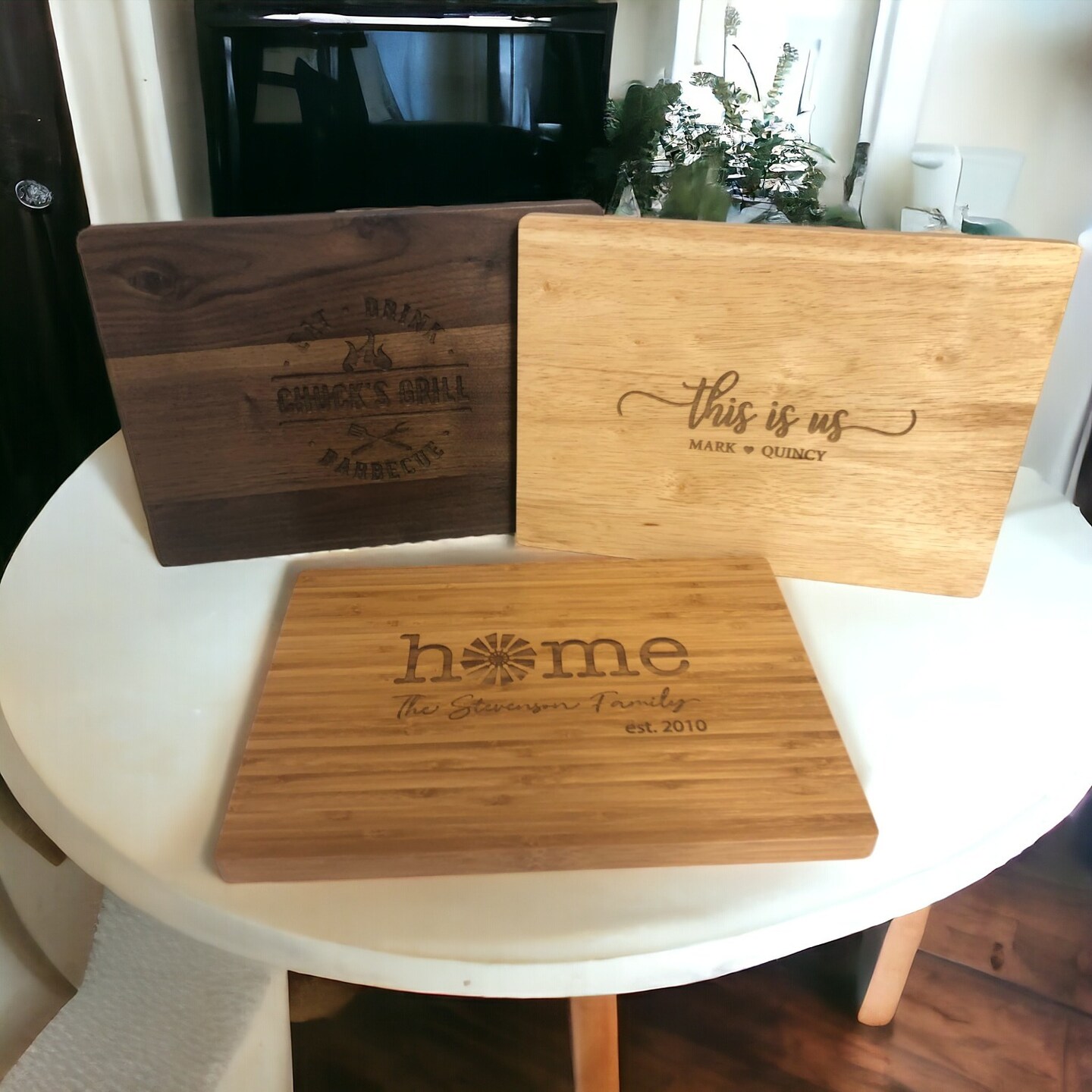 Personalized Cutting Board, Bamboo Charcuterie, Unique Christmas, Wedding, Bridal Shower