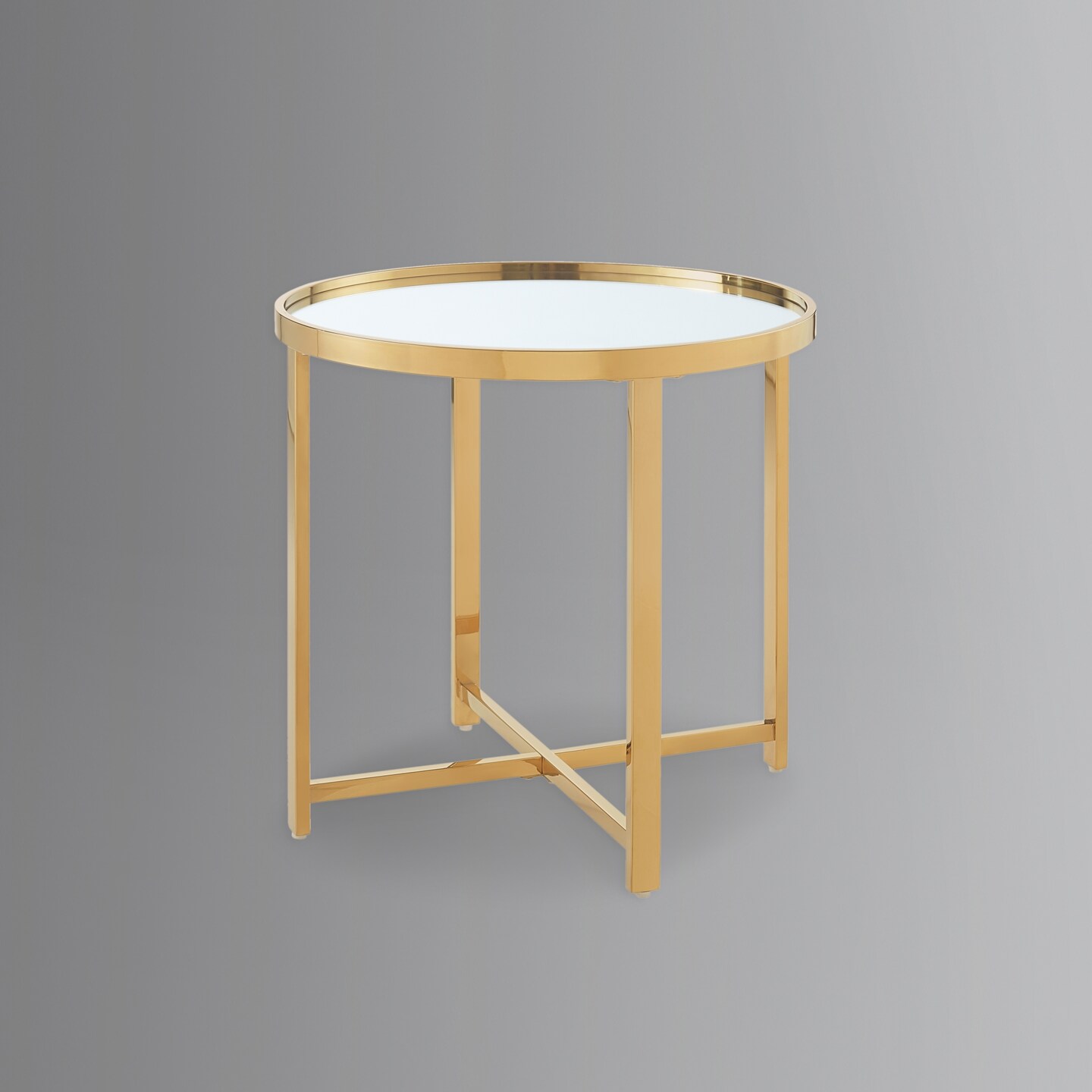 Kamia End Table With Mirrored Top