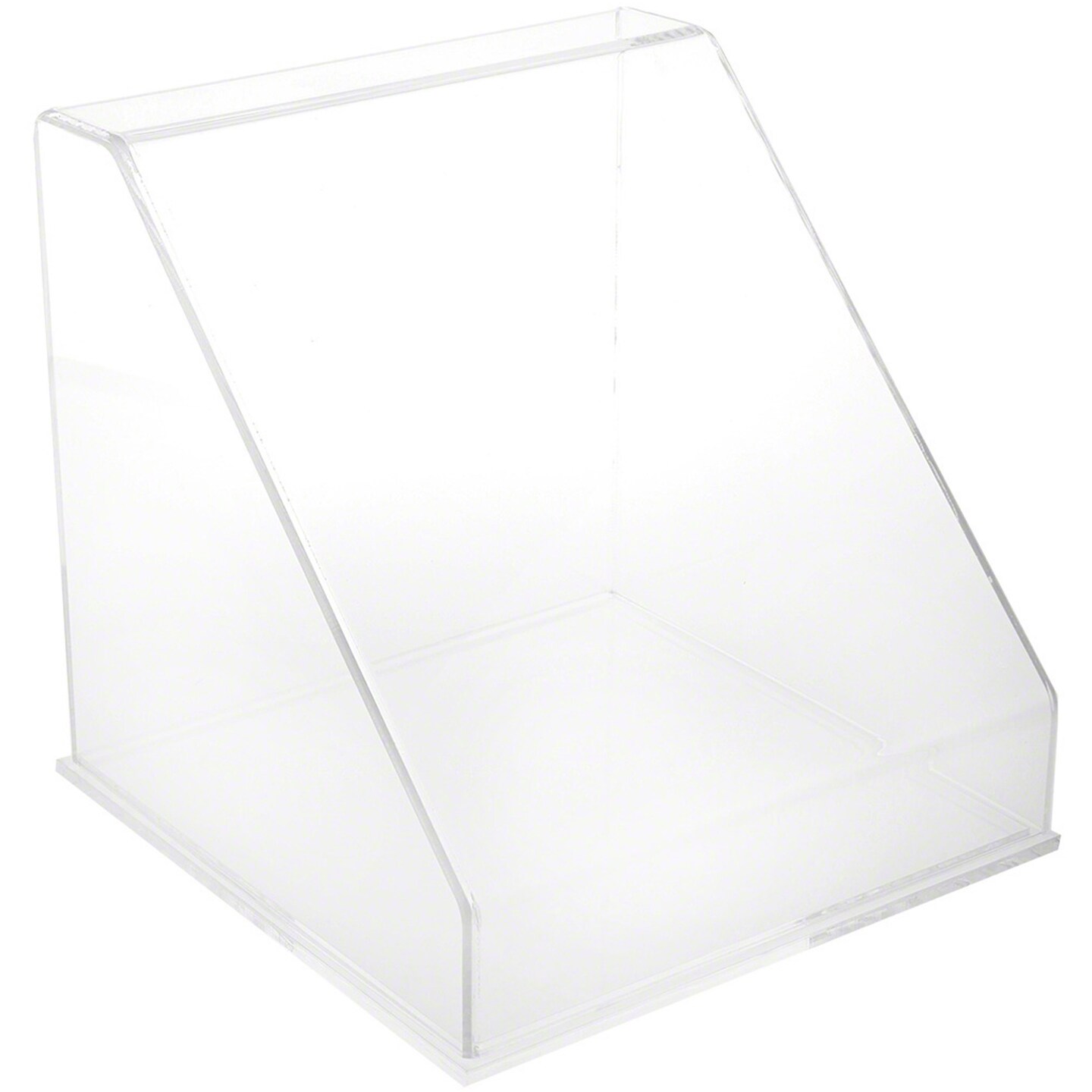 Plymor Clear Acrylic Slanted Front Display Case, 12