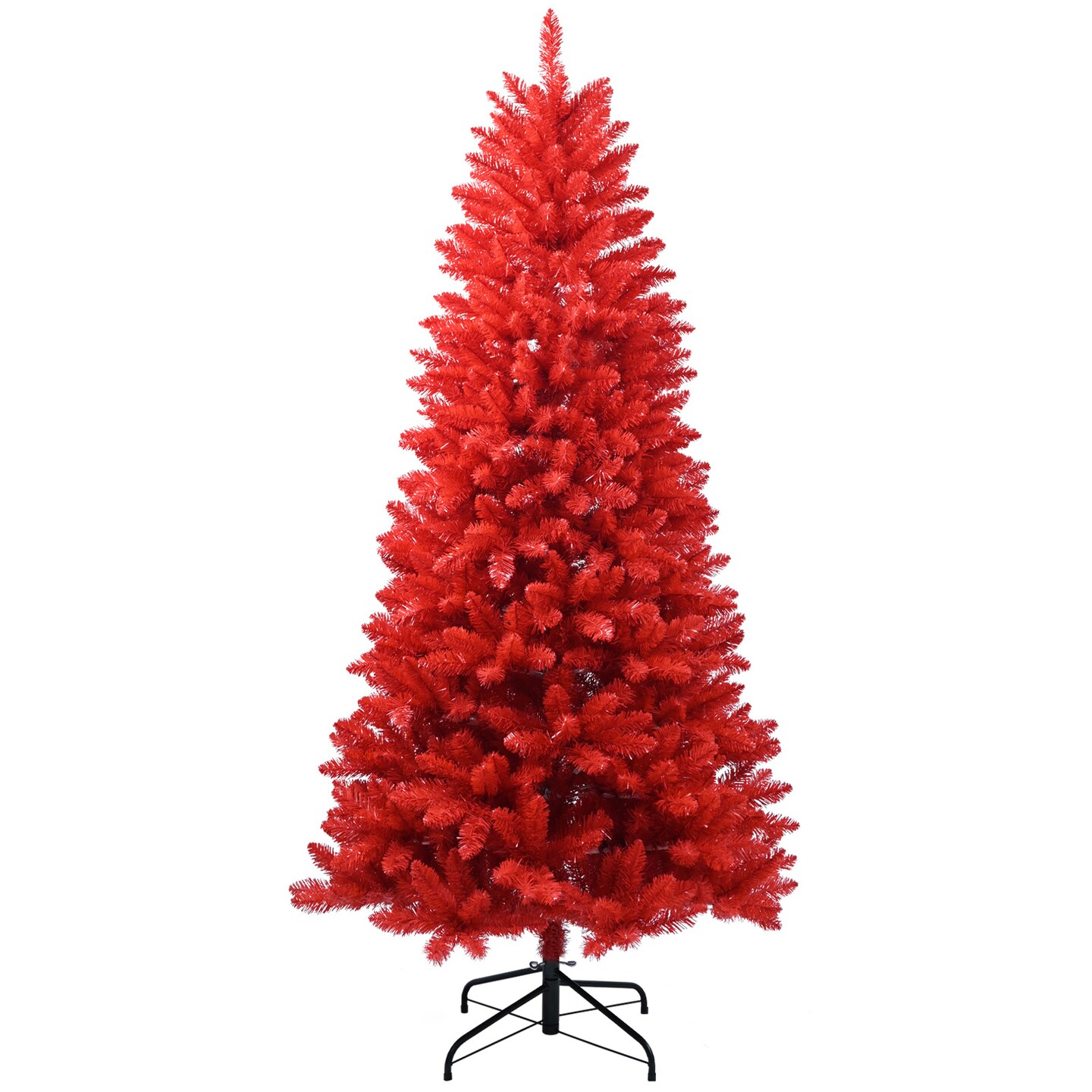 4FT PVC Christmas Automatic Tree Environmentally Friendly Fireproof Artificial Christmas Red Tree