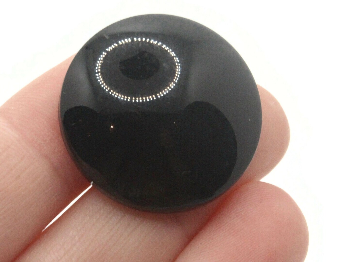 4 27.5mm Vintage Black Plastic Shank Buttons