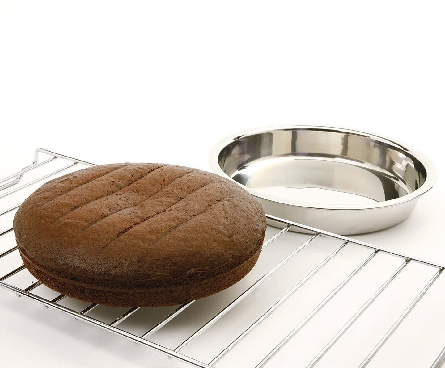 2Pcs Stainless Steel Round Cake Pan Set