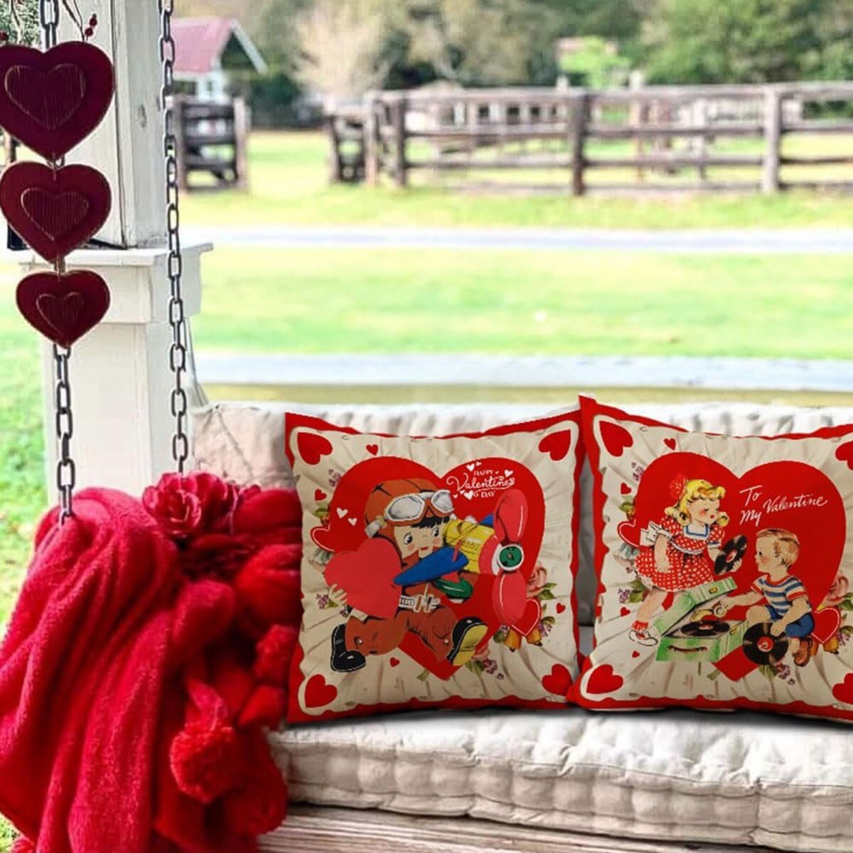 16 Inches Modern Valentine&#x27;s Day Pillow Covers Set of 4