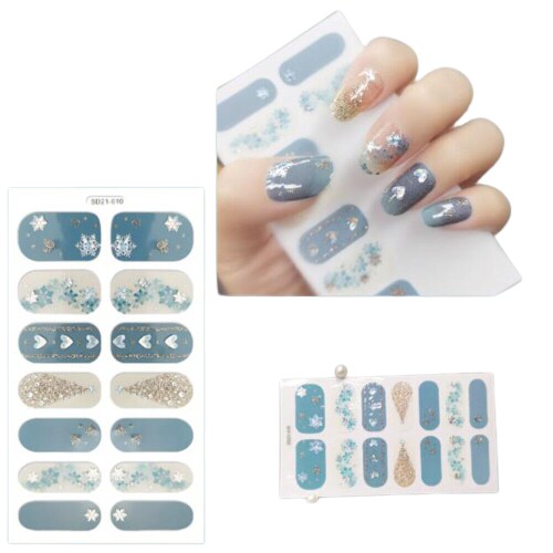 Kitcheniva 14 Styles Nail Art Wraps Full Size Stickers