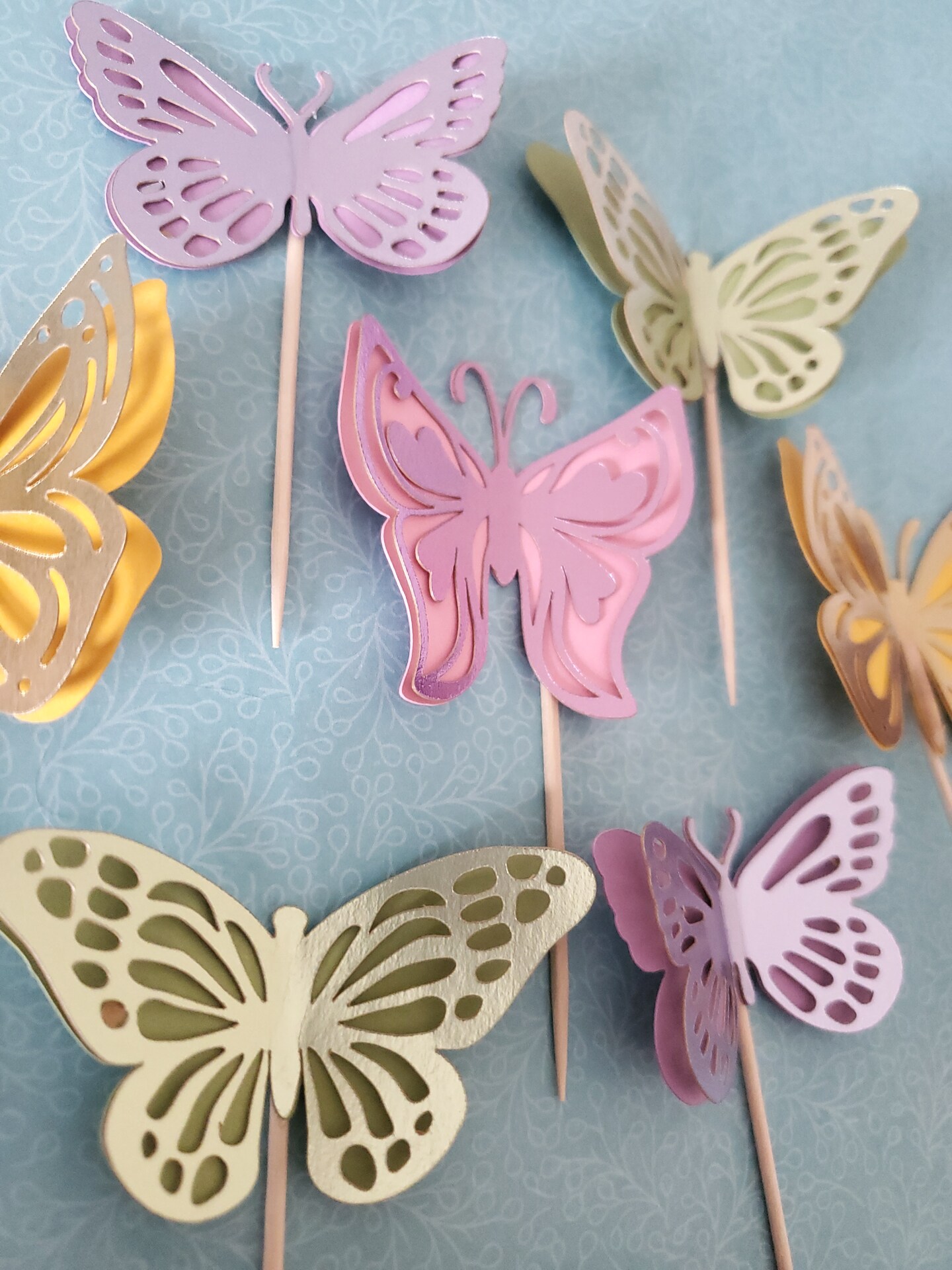 Metallic Butterfly Cupcake Toppers ~ Birthday Cupcake ~ Mother's Day ...