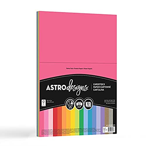 72 Count Assortment Creative Collection Classics Specialty Cardstock Starter Kit, 8.5 X 11 Inches,  (46407-02)
