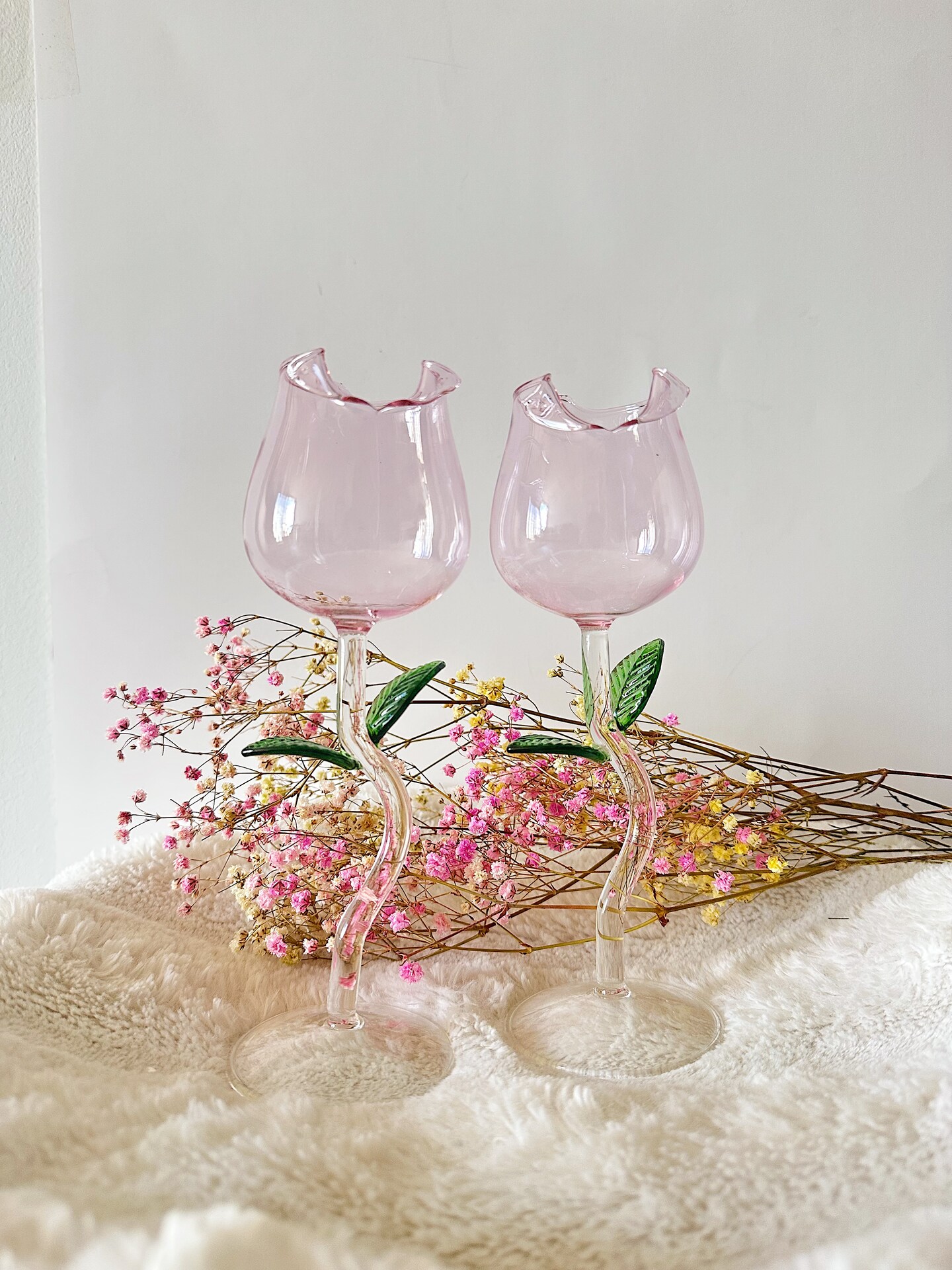 Rose-Shaped Wine Glass, Elegant Floral Wine Glass, Handmade Flower Glass, Flower-Inspired Home Barware, Personalized Handmade Wine Glasses 270424673698119681