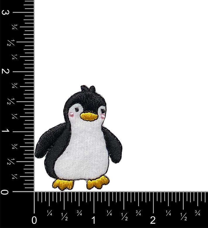 Boy Penguin Embroidered Iron on Patch