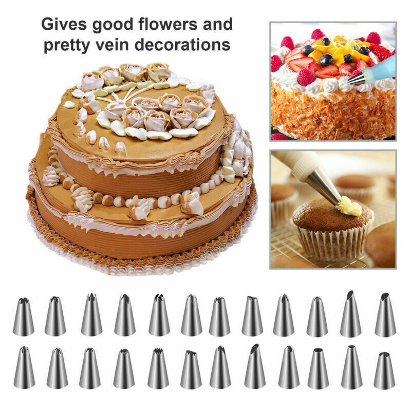 42 Piece Cake Decorating Kit with Nozzles and Piping Tools