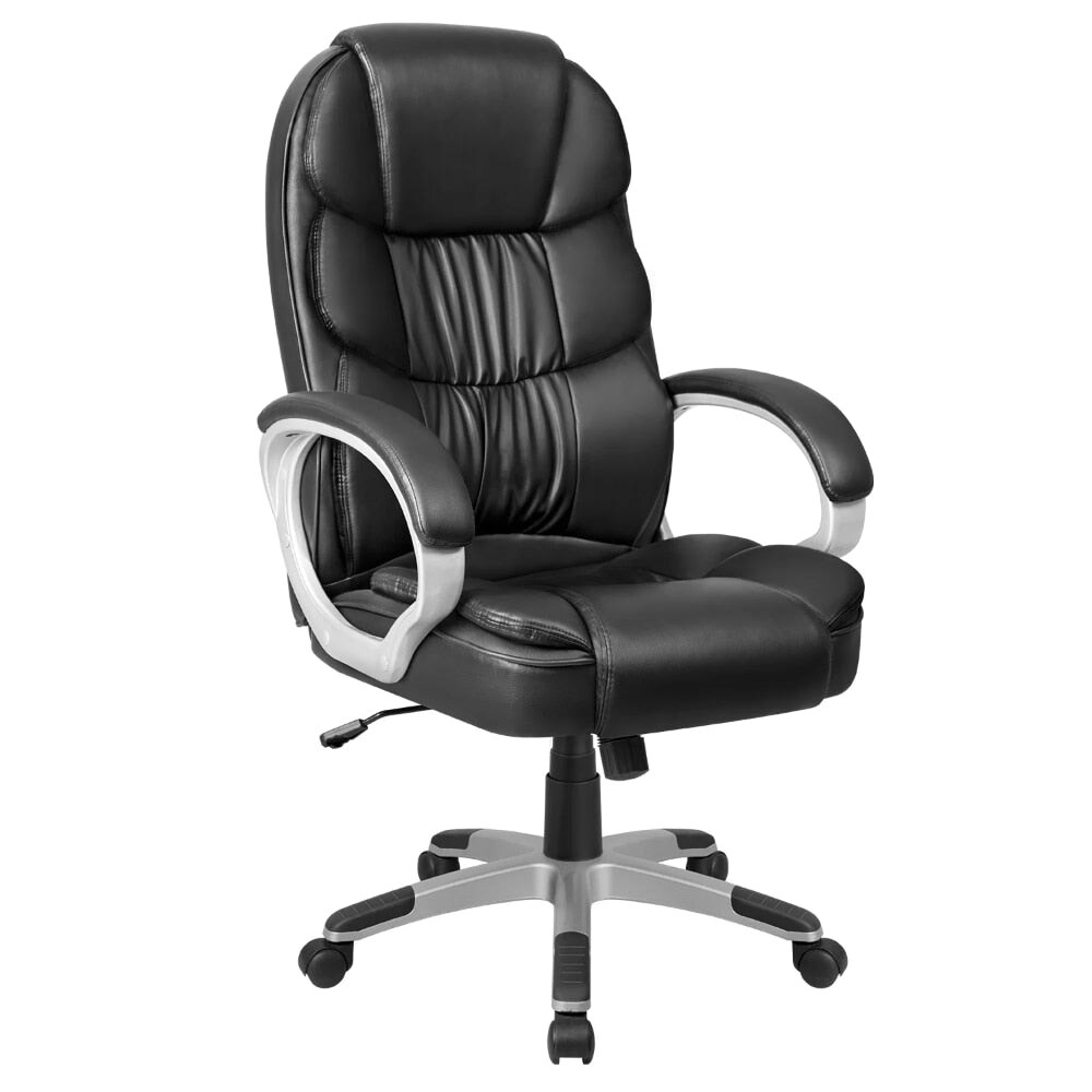 Onetify High Back Vegan Leather Executive Office Chair in Black