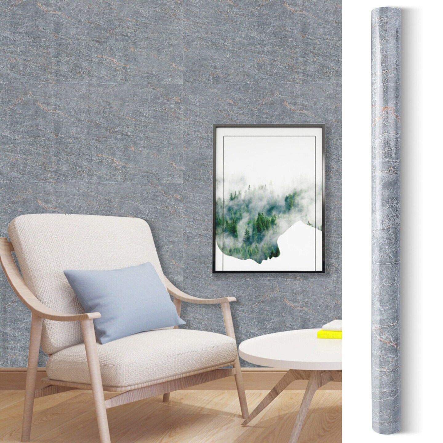 Marble Oil-Proof Self-Adhesive PVC Wallpaper