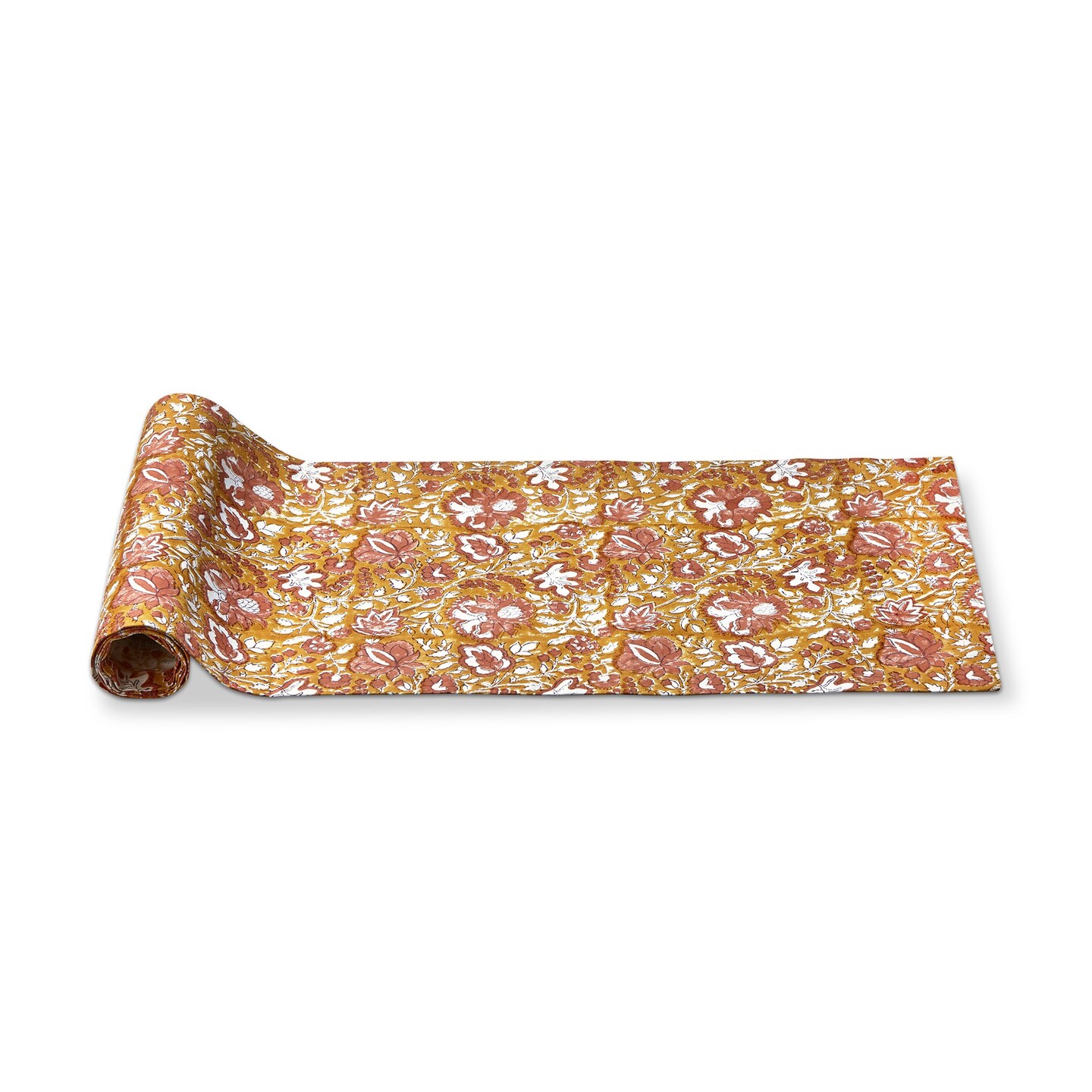 Mia Block Print Runner Cotton Machine Washable Table Runner D&#xE9;cor Decoration, 72&#x22; x 14.5&#x22;-in.