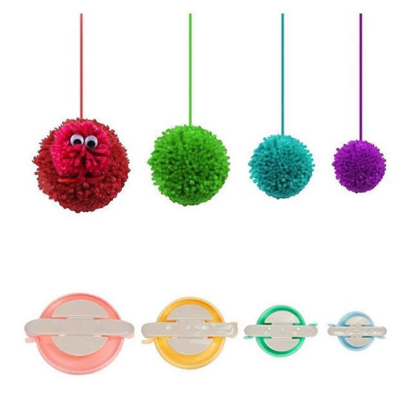 Kitcheniva 4 Sizes Pompom Maker Fluff Ball Wool Tool DIY