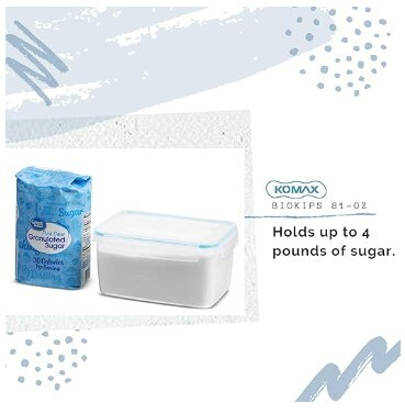 Airtight Food Storage Containers with Lids by Biokips | Set of 6 Kitchen Pantry Organisation and Storage Containers | BPA-free Sugar, Flour, and Dry Food Containers