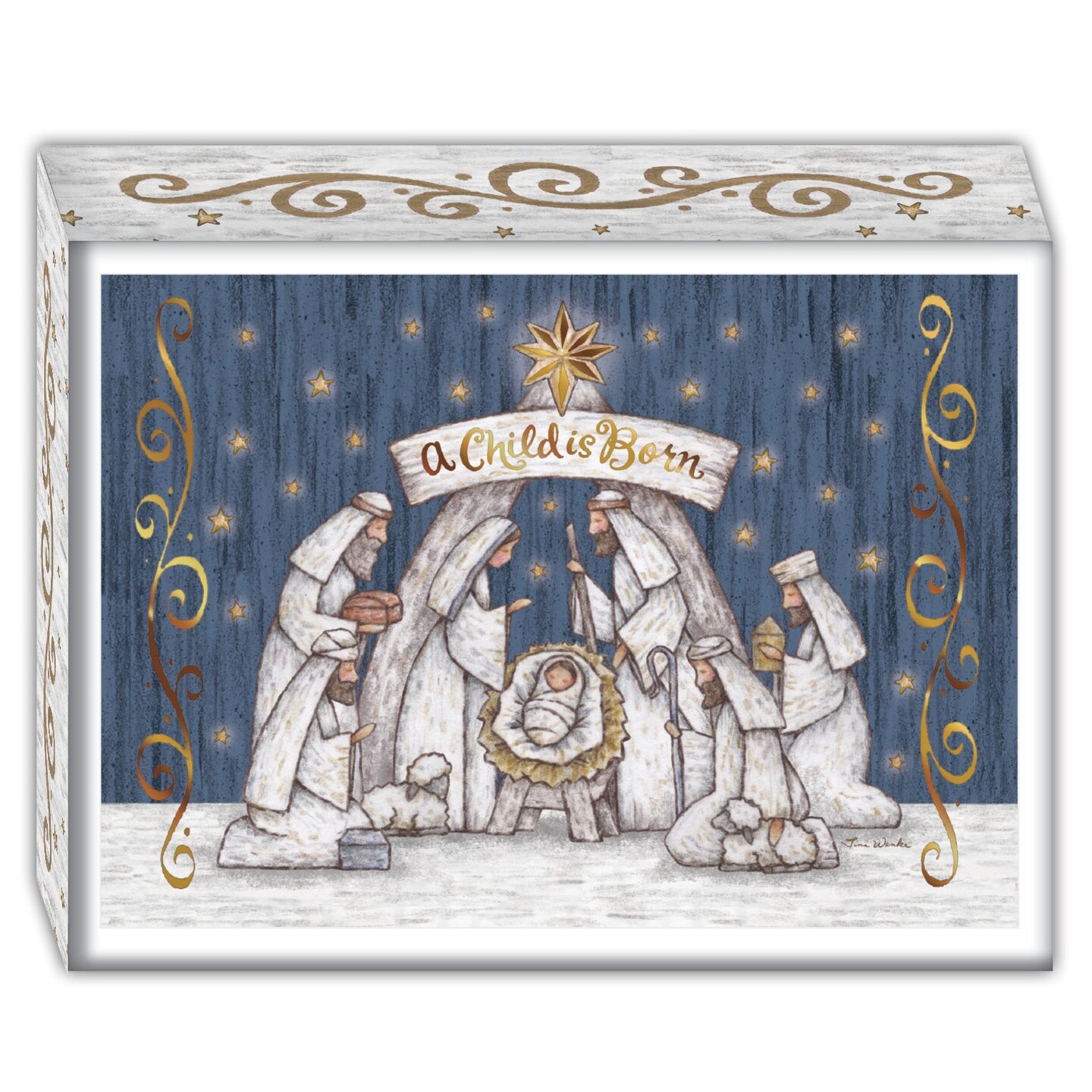 Boxed Christmas Cards- A Child is Born Nativity -16 Cards & Envelopes