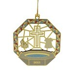 Unique Keepsakes ChemArt 2.75&#x22; Collectible Keepsakes 2015 Baptism Christmas Ornament