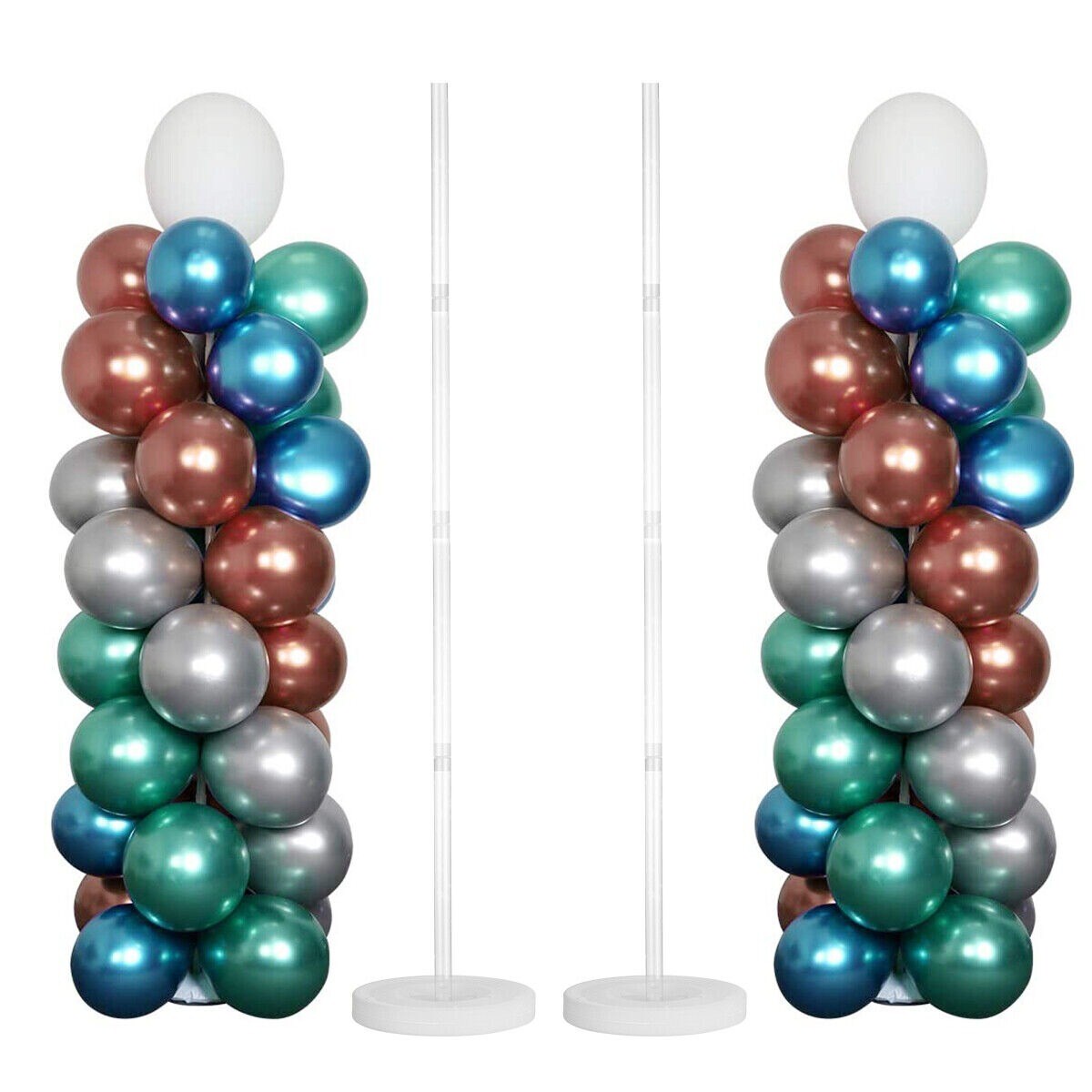 2 Sets Balloon Column Arch Display Stand Kit