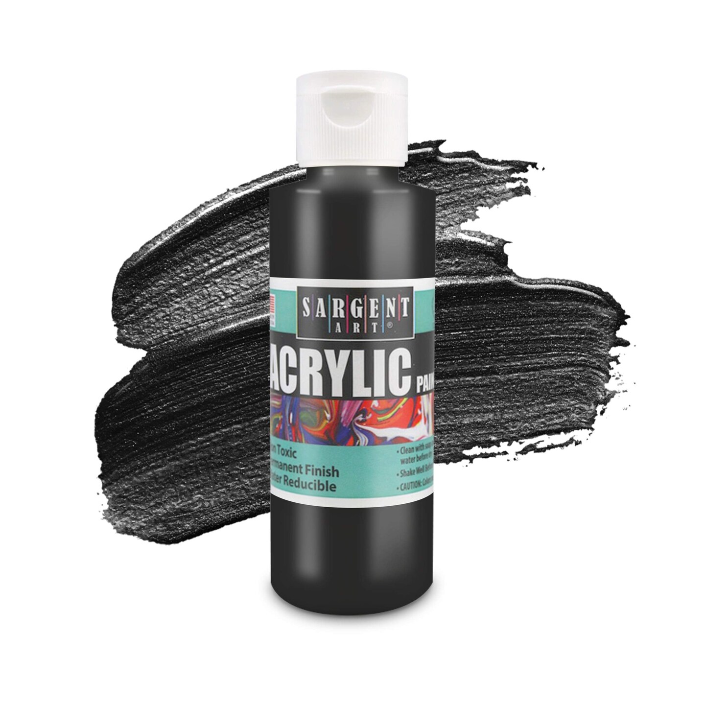 6 Pack Set Art Primary Acrylic Paint Set, 4 Ounce bottles , Non-Fading, Rich Vivid Pigments, Brilliant Matte Finish, Fast Dry Formula, Non-Toxic