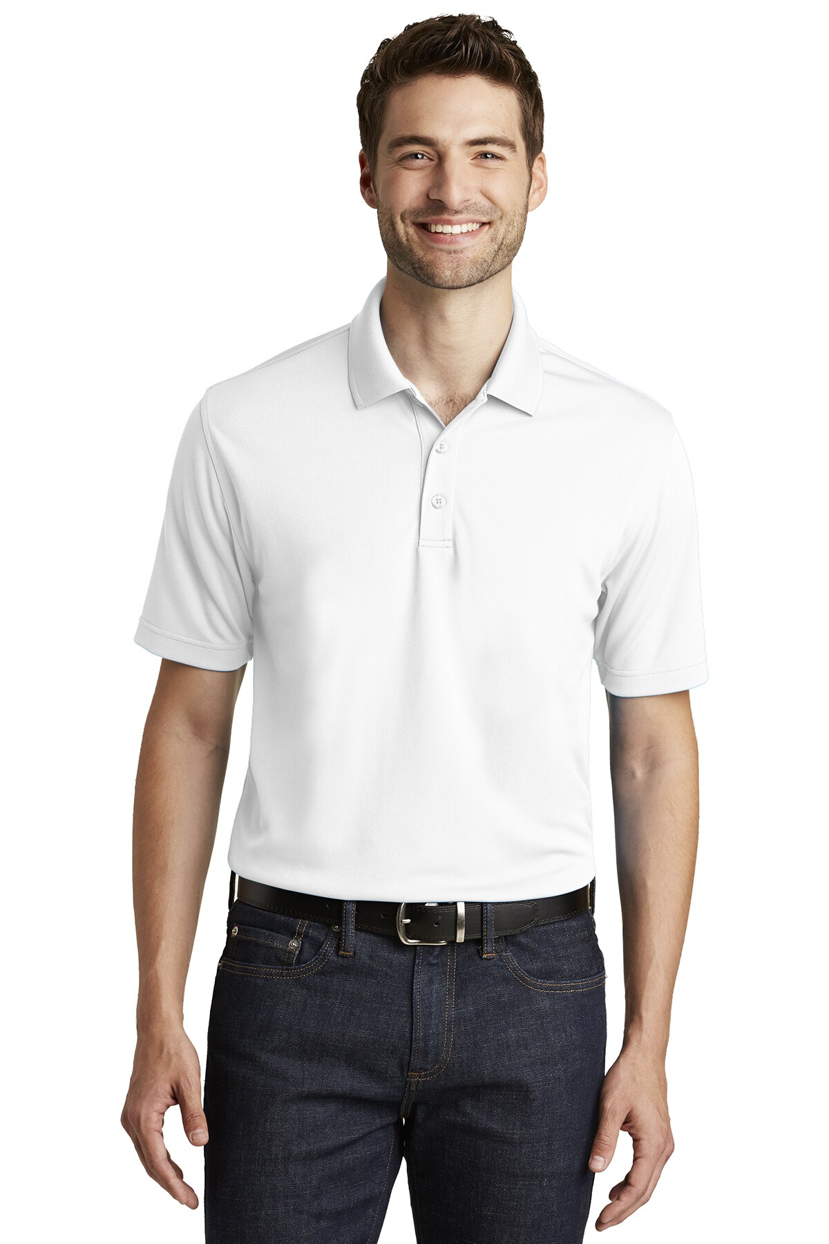 Port Authority&#xAE; Silk Touch Collared Short Sleeve Polo