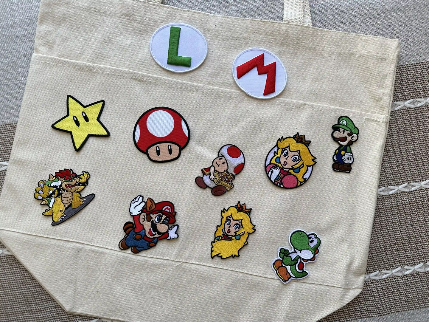 Mushroom Mario Game Iron on Embroidered Patch