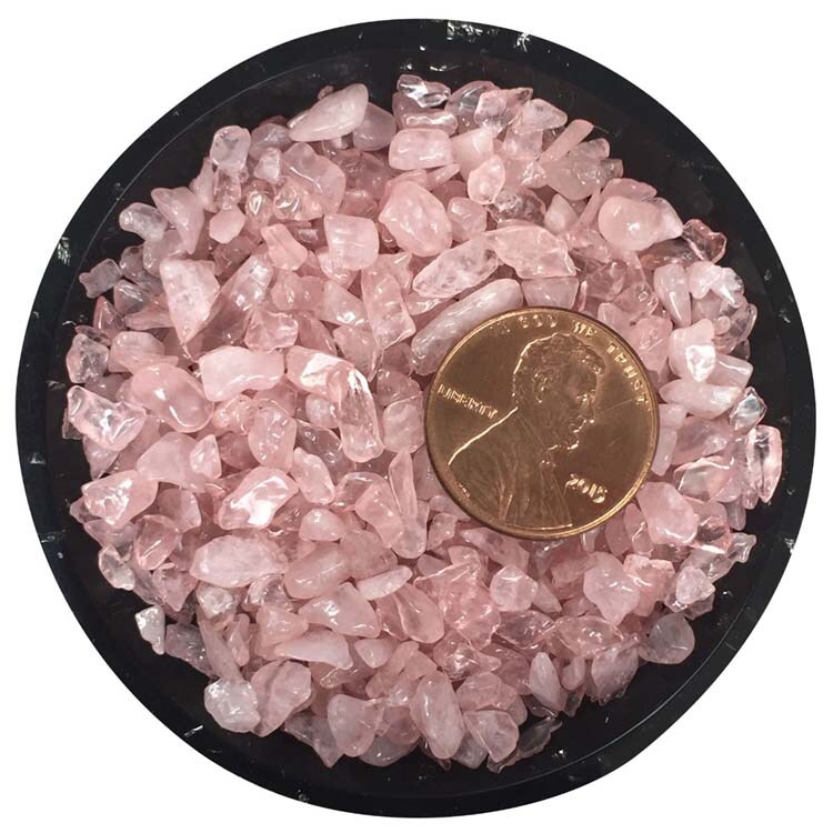 Rose Quartz Tiny Crystal Chips &#x2013; Size 0
