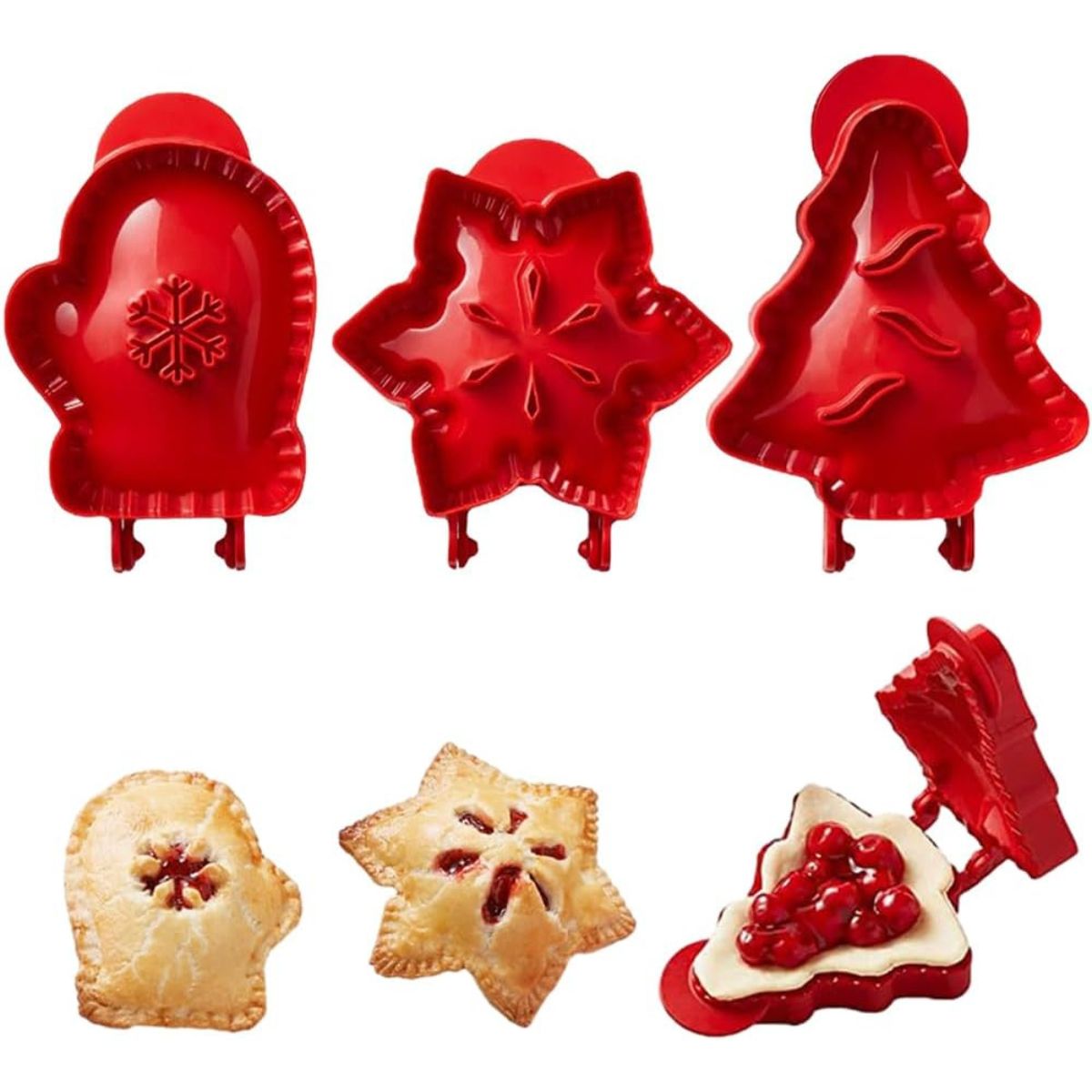 Mini Christmas Hand Pie Molds 3 pcs