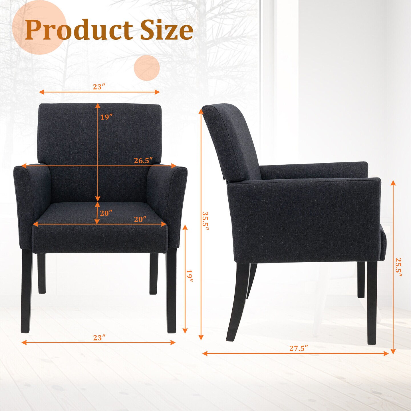 Executive Guest Chair Reception Waiting Room Arm Chair
