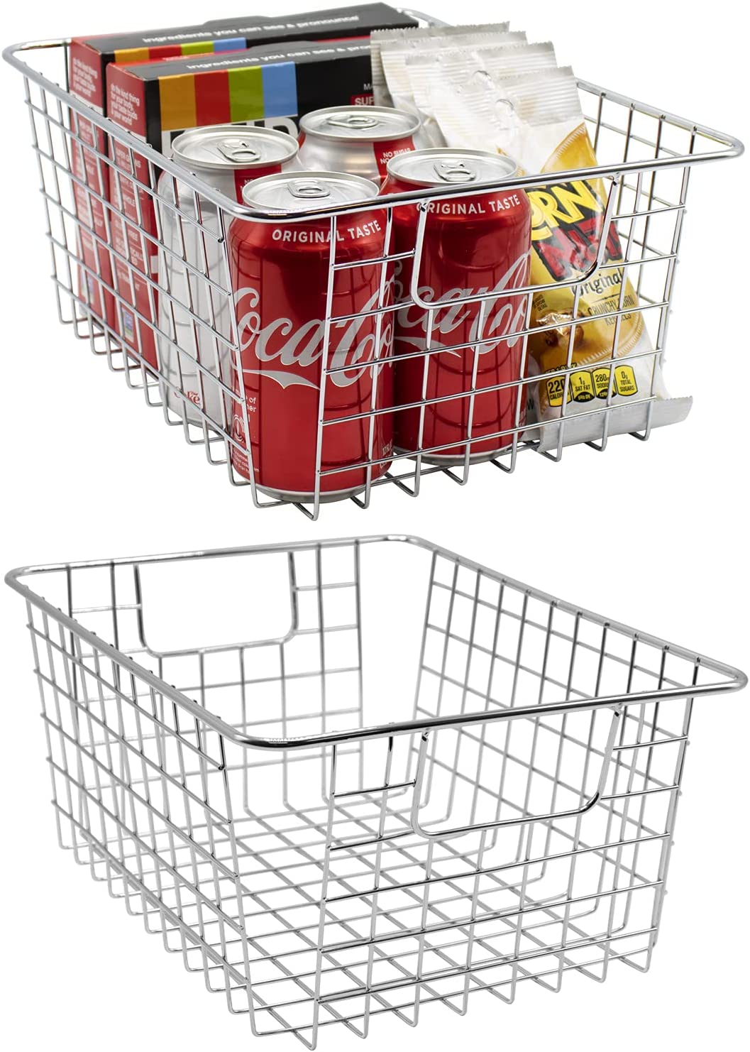 Sorbus Wire Metal Baskets Organizer For Food Pantry, Kitchen, Bathroom,  Closet and More