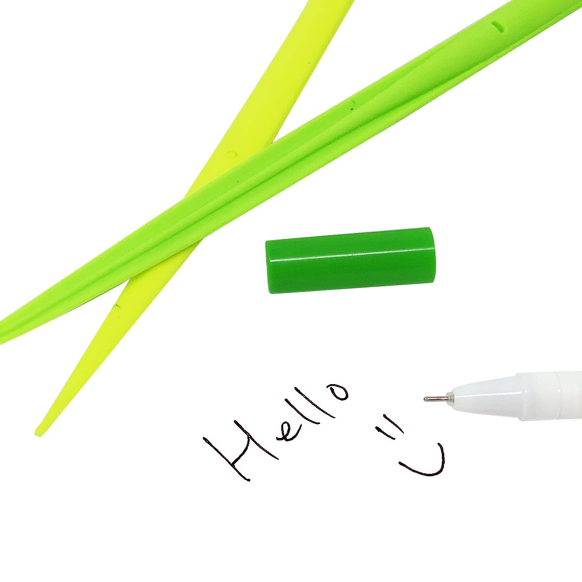 Wrapables Gel Pens School Office Supplies (12 pack), Grass Blades