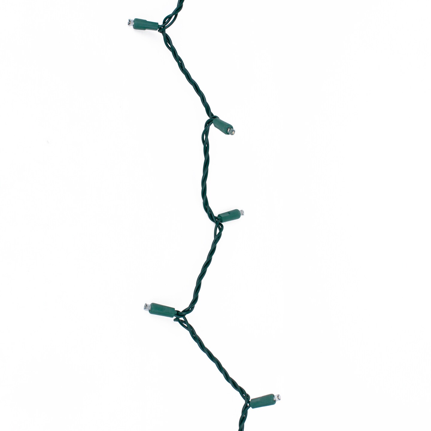 Perfect Holiday 70 LED Indoor/Outdoor Wide Angle 5MM LED Green Cable Christmas String Lights