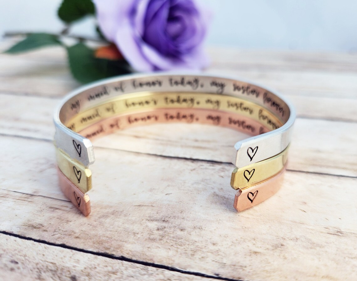 Maid of Honor Sister Bracelet, My Maid of Honor Today My Sister Forever, Bridesmaid Gift, Matron of Honor Gift, MOH Bridesmaid Proposal product 2