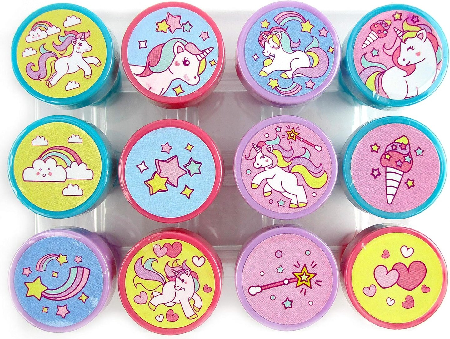 TINYMILLS 12 Pcs Unicorn Stamp Kit for Kids