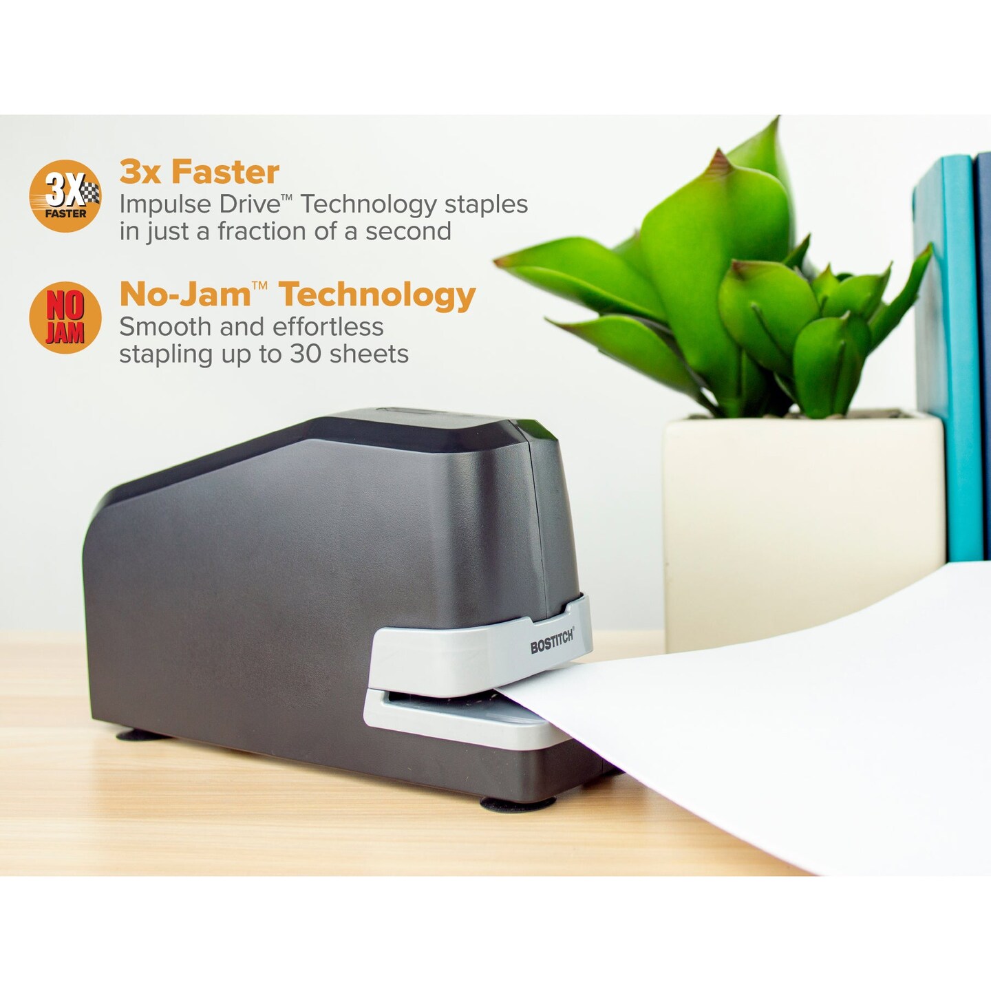 Impulse&#x2122; 30 Sheet Electric Stapler, Black