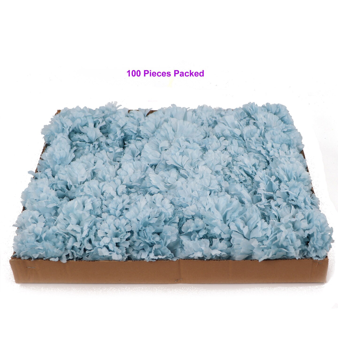 100-Pack: Blue Silk Carnation Picks, 5&#x22; Long, 3.5&#x22; Wide, Year-Round, Artificial Flowers, Floral Picks by Floral Home&#xAE;, Floral Home by Artificial Flowers