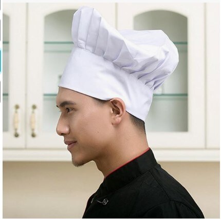 Adult Chef Hat Adult Adjustable Elastic Baker Kitchen Cooking Chef Cap 3 Pieces Set of 3