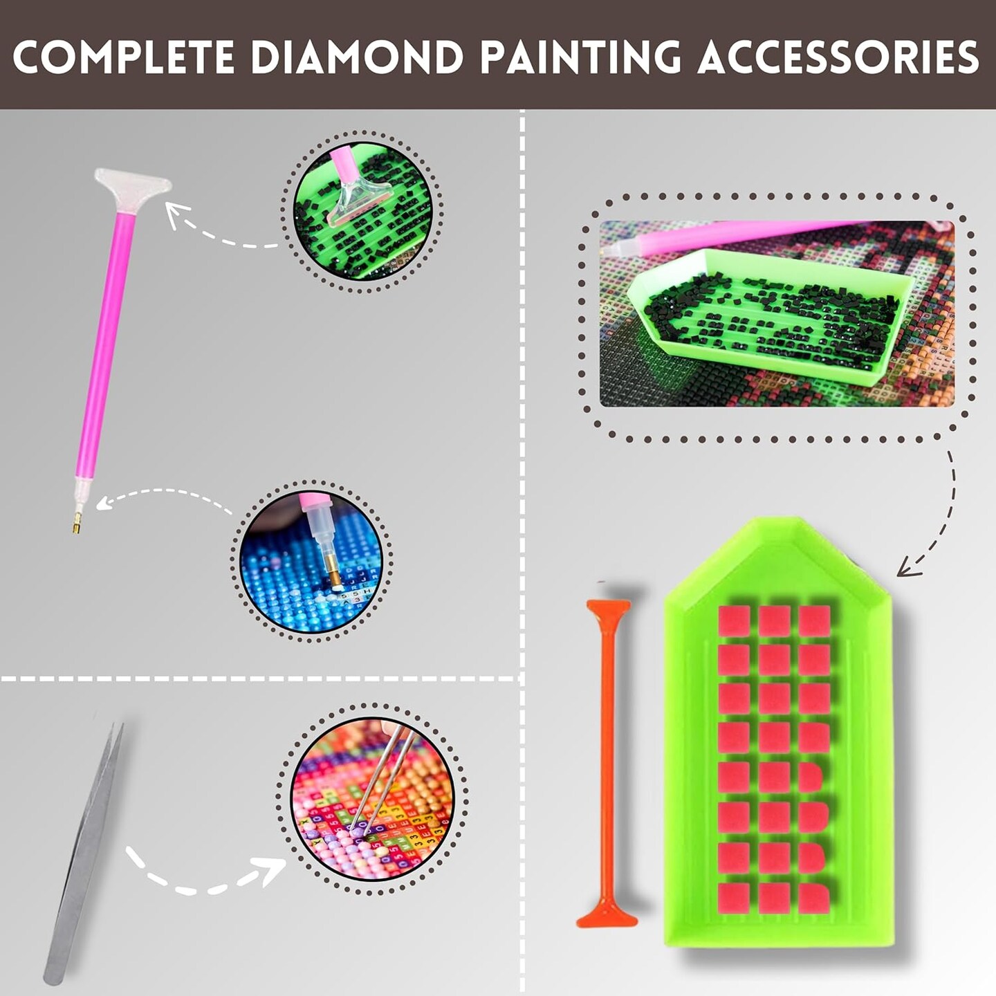 Aleene's Liquid Fusion 2oz - Rhinestone Glue for Crafts, 3D Diamond Painting Kit - with Diamond Art Accessories and Tools - Rhinestone Tool, Fine Tip Jewelry Tweezers, Rhinestone Pickup Tool