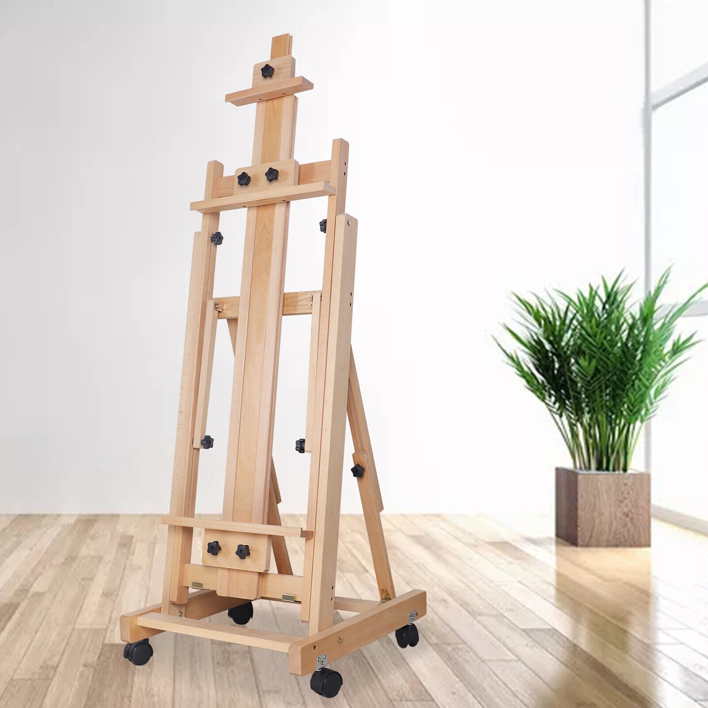Kitcheniva Painting H-Frame Wood Large Heavy-Duty Studio Artist Easel Art