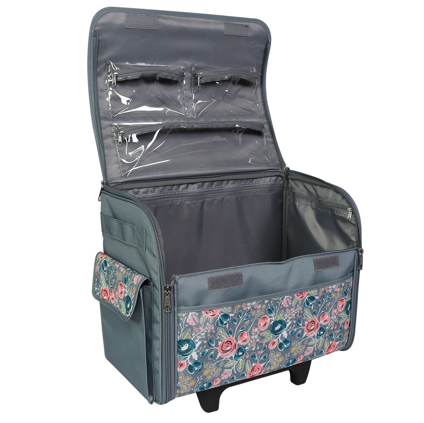 Rolling Sewing Machine Tote, Floral