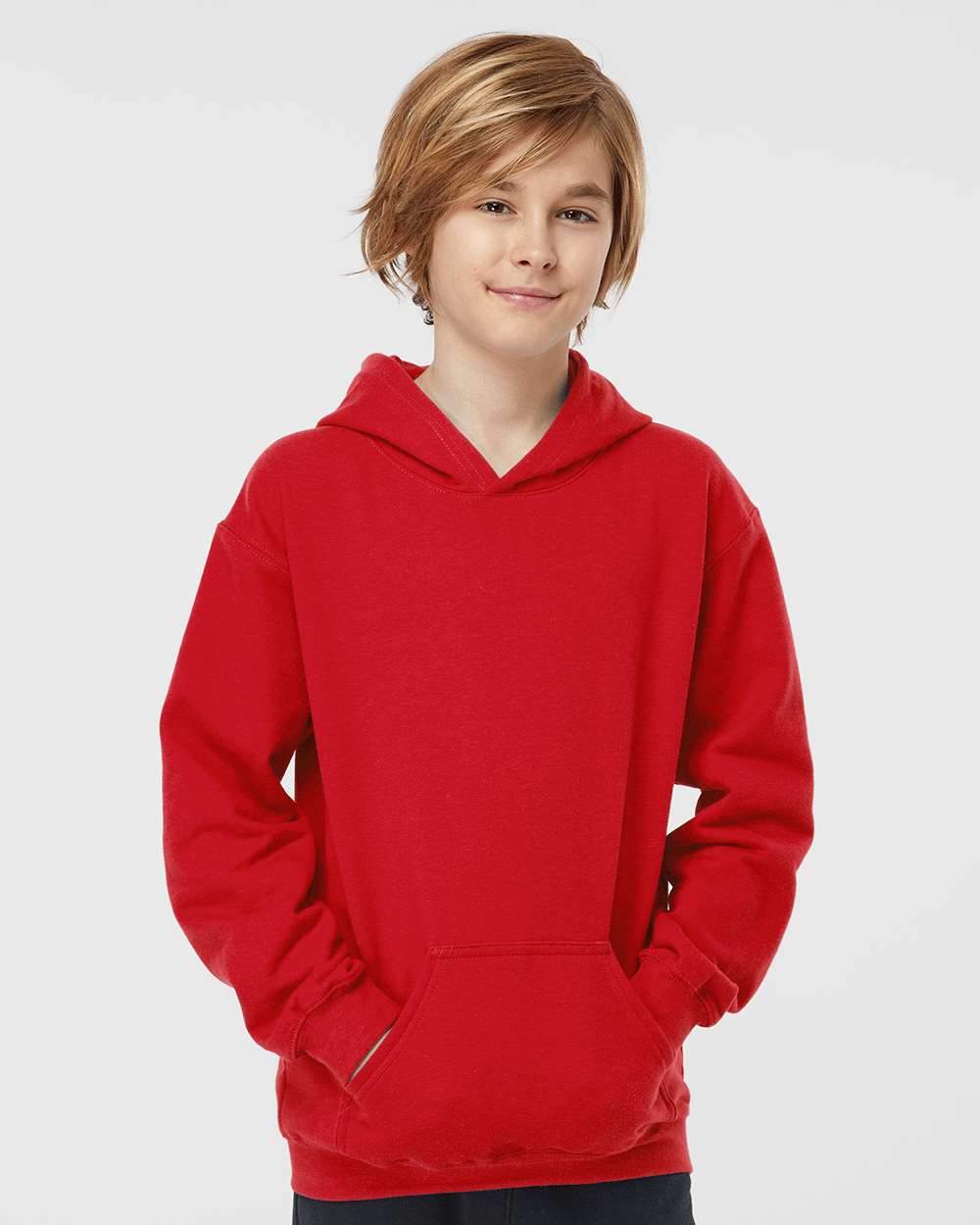 7.5 oz Cotton/Polyester Blend Pouch Pocket Hooded Sweatshirt