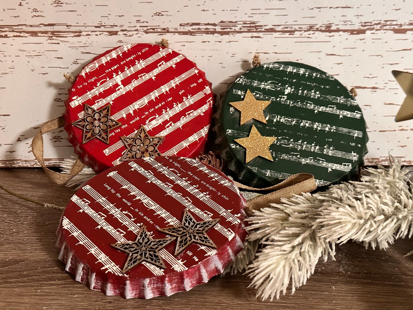 Beer cap ornaments