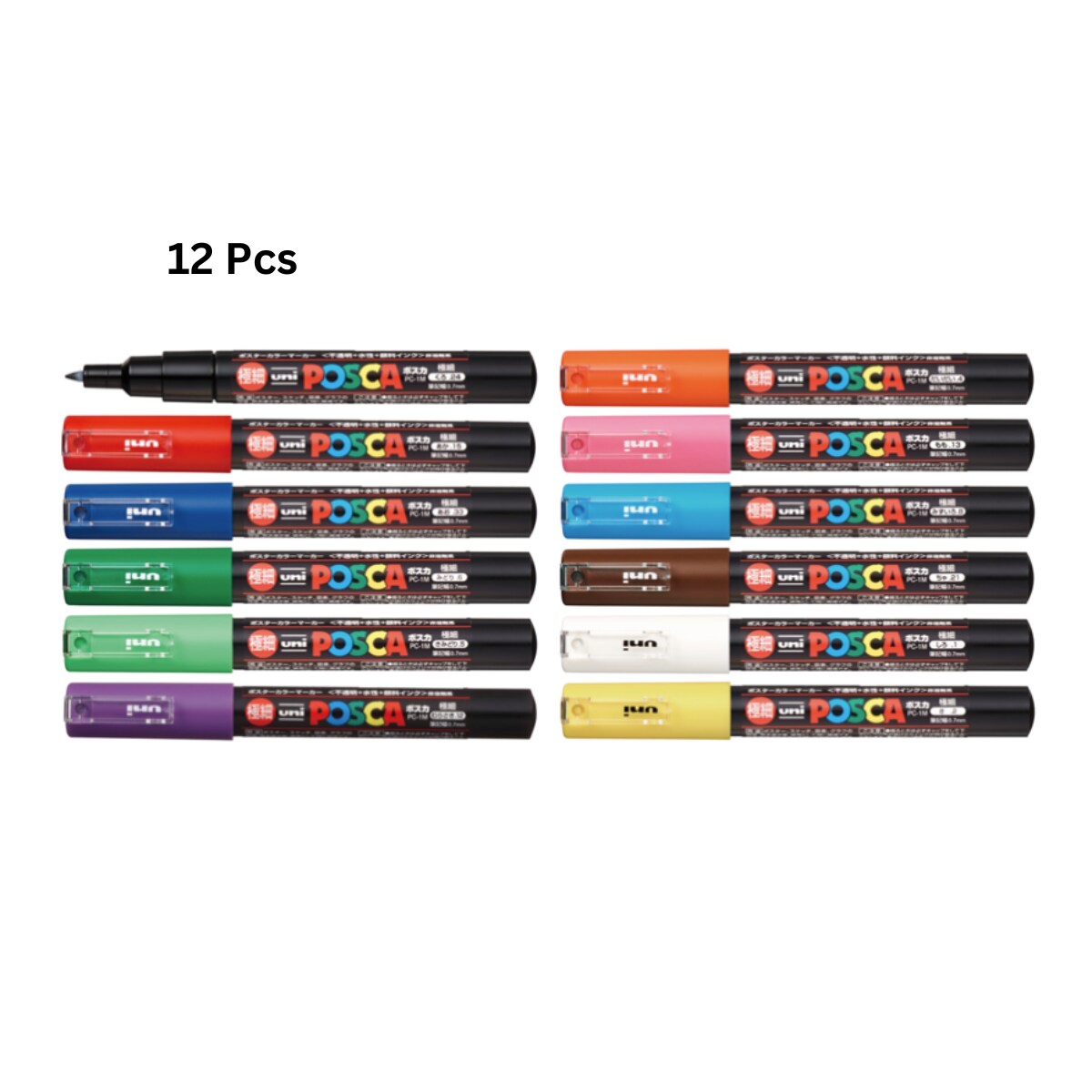 POSCA Paint Marker Sets, 16-Color PC-1M Extra-Fine Tapered Tip Basic Set -  MICA Store
