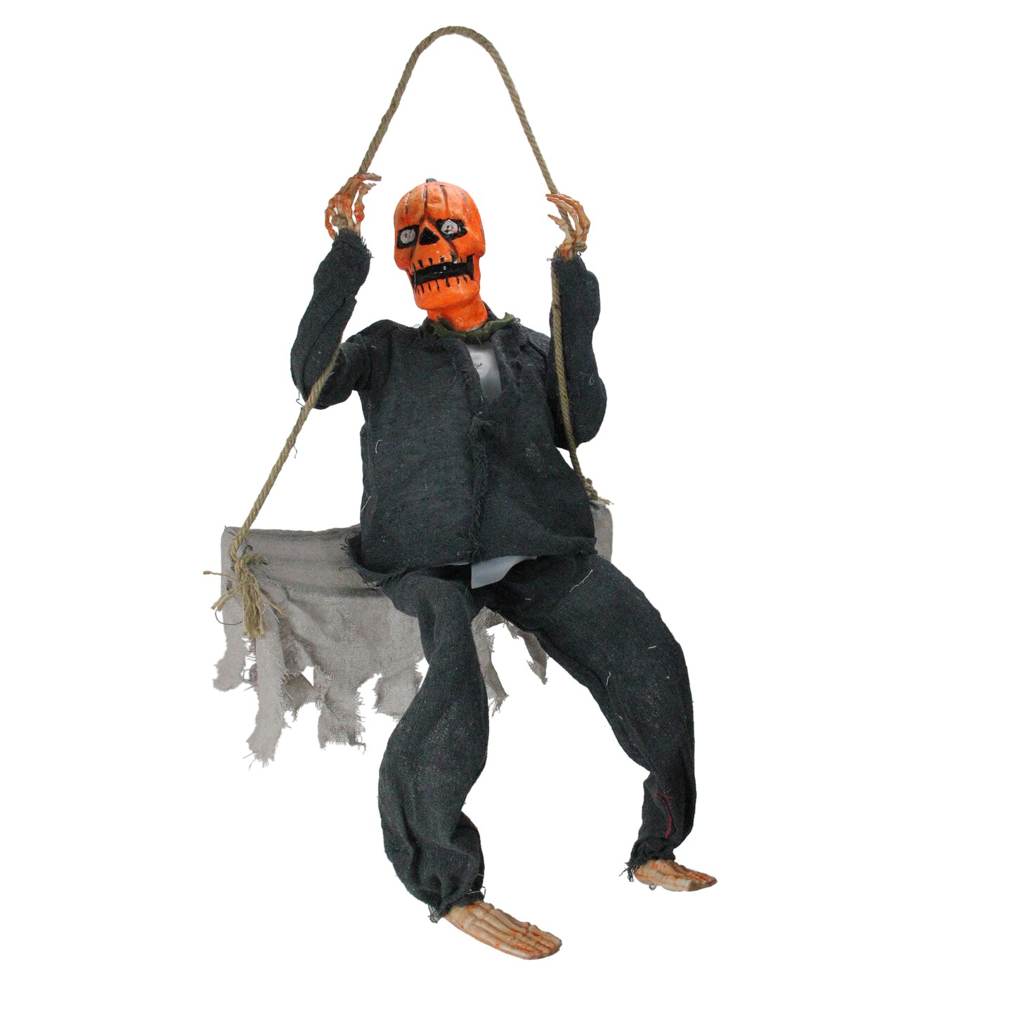 Northlight 30&#x22; Animated Swinging Pumpkin Man Halloween Decoration