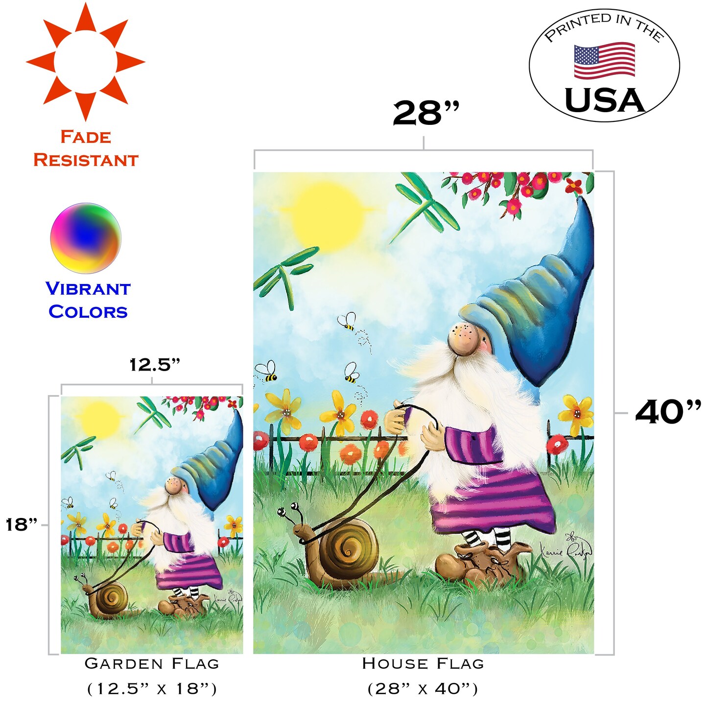Slow Mow Decorative Spring Flag