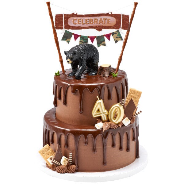 Wild Black Bear DecoSet&#xAE; Cake Decoration
