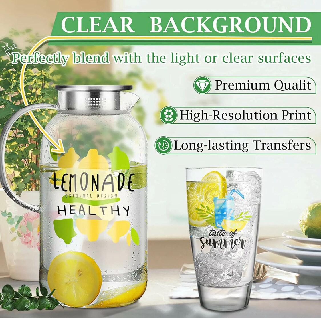 INKJET CLEAR WATERSLIDE FILM Model, Ceramic, Decal Paper 20 sheets 8.5"x11"