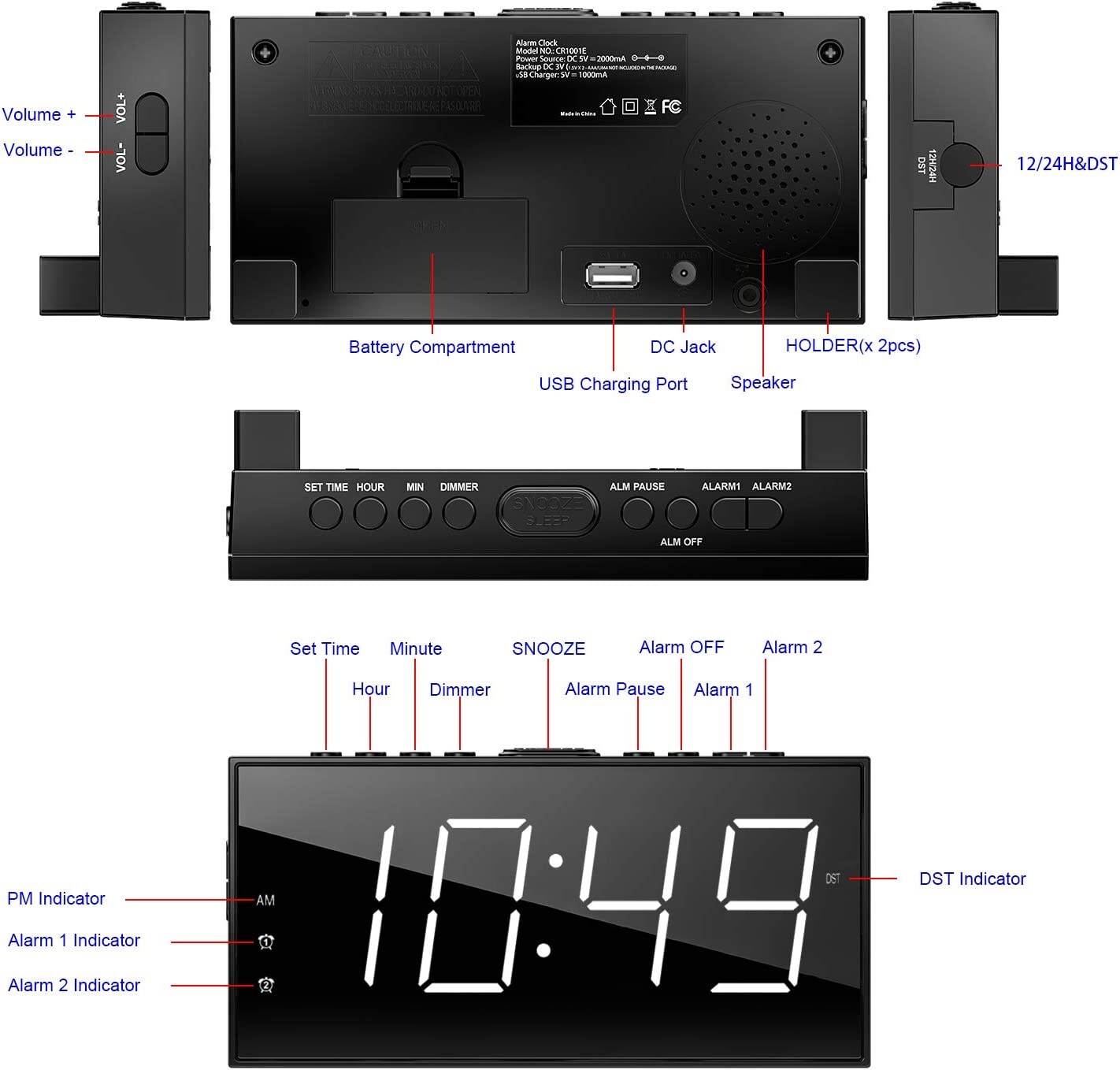 Super Extremely Alarm Clock Display