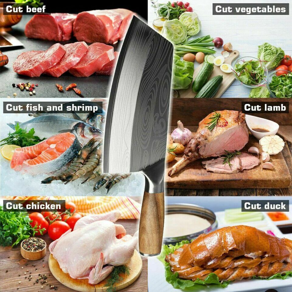 Kitcheniva Stainless Steel Kitchen Knife Chopping Meat Butcher Chef